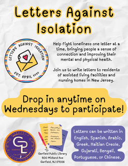 Letters Against Isolation Drop In