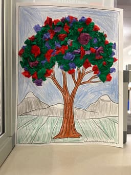 Family Craft: Tissue Paper Trees