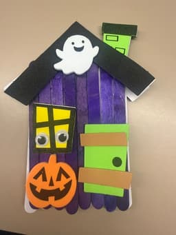 Haunted House Craft for toddlers
