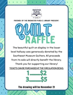 Friends of the Brewster Public Library: Fall Quilt Raffle