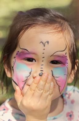 Face Painting with Party Colors