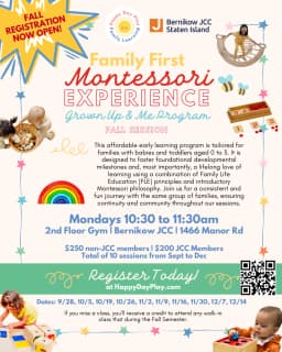 MONTESSORI Grown Up & Me: Committed Program Fall Session, Ages 0 to 3 No Walk-Ins (Session 5 - Animal Families - Nocturnal Animals)